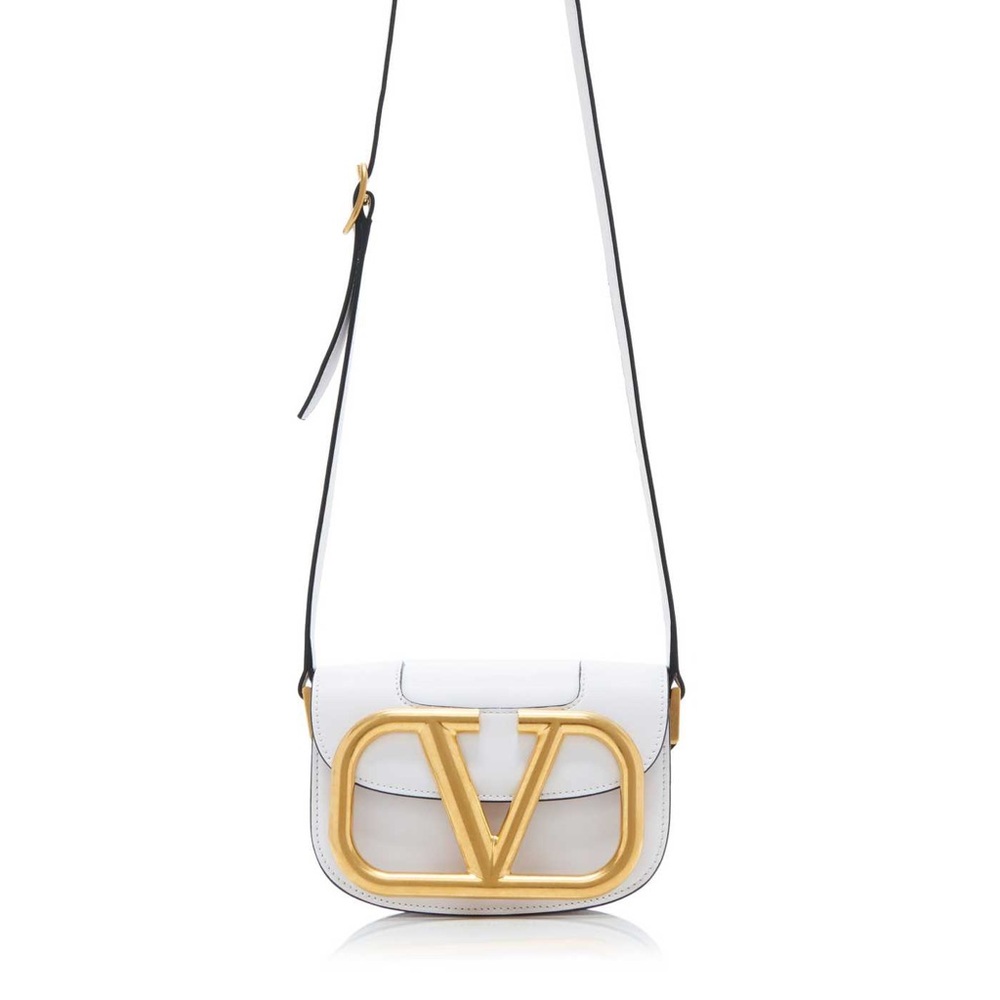 Small White Leather Shoulder Bag